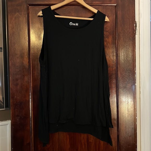 Zyia Active Women's Finesse Athletic Reflective Slit Black Tank Size XXXXL - Picture 3 of 6
